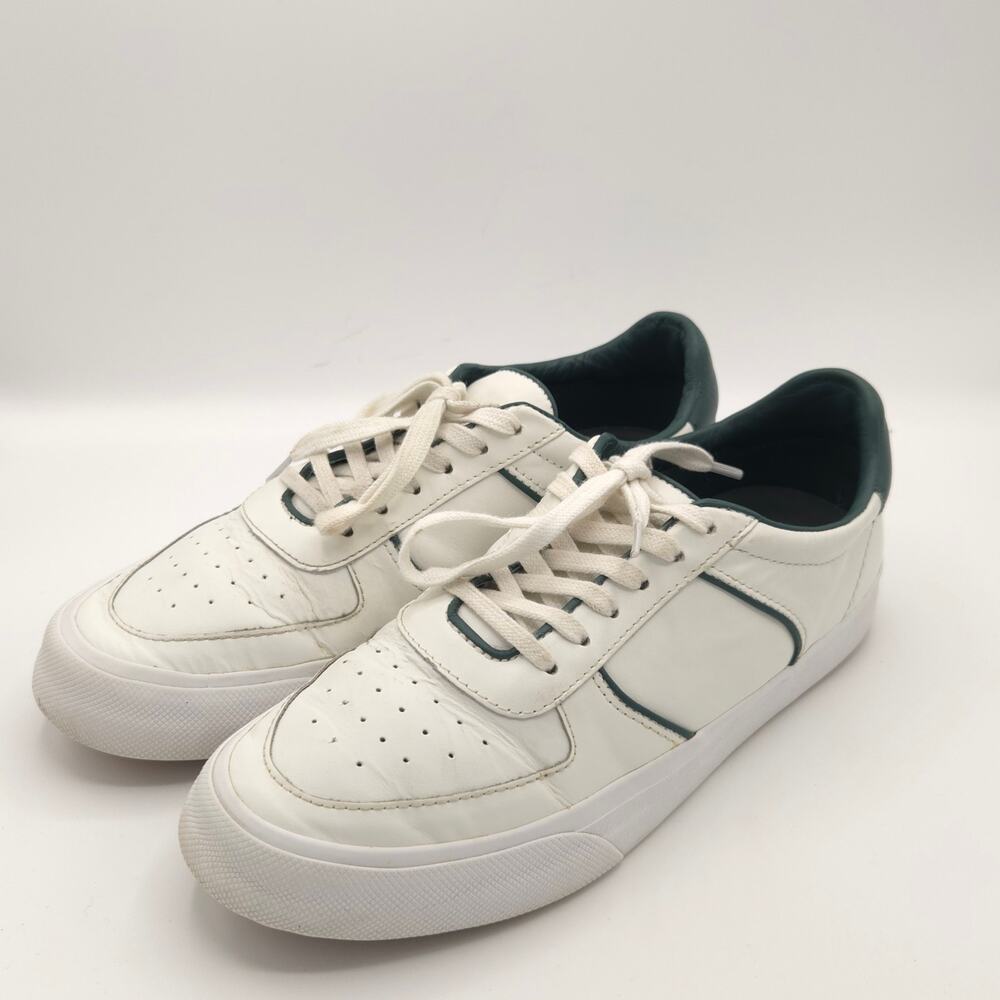 Reformation Harlow Womens Leather White Green Sneaker Size 10